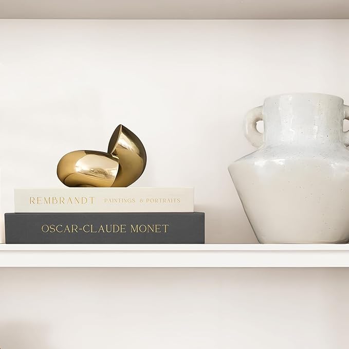 Linen Decorative Books for Home Decor,Set of 2 Aesthetic Faux Decor Book for Decoration,Fake Books for Bookshelf,Keepsake Storage Box (Gray & Beige)-Ruum Studio Home