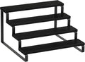 Giikin 4 Tier Spice Rack, Cabinet Organizer Shelf, Wooden Spice Rack for Countertop, Kitchen Counter Storage Shelves Cupcake Stand Holder Display Stand, Black-Ruum Studio Home