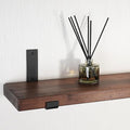 CONSDAN Floating Shelf for Wall Mounted Book Shelf Hanging Shelves Floating Bookshelf for Bedroom, Bathroom, Living Room, Kitchen USA Grown Solid Hardwood, Dark Maple 30x7.5x1.5 in-Ruum Studio Home