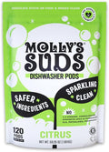 Molly's Suds Dishwasher Pods | Clean Dishwasher Detergent, Cuts Grease & Rinses Clean (Residue-Free) for Sparkling Dishes | 120 Auto-Release Tabs (Citrus)-Ruum Studio Home