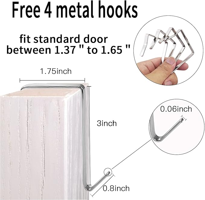 2 Pack Extra Large Hanging Crystal Clear Over Door Shoe Organizers, Closet Shoe Rack Organizer, 12+6 Pockets, 8 Hooks, Grey (59" x 21.6")-Ruum Studio Home
