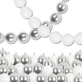 White and Silver Linking Balloons, 100PCS 6 Inch Small Metal Silver Quick Link Balloons for Making Balloon Wall Heart Arch Tails Balloon for Wedding Birthday Baby Shower Graduation Party Decorations-Ruum Studio Home