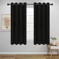 Easy-Going Blackout Curtains for Bedroom, Solid Thermal Insulated Grommet and Noise Reduction Window Drapes, Room Darkening Curtains for Living Room, 2 Panels (52x63 in,Black)-Ruum Studio Home
