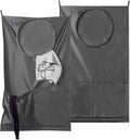 Saves Space Door-Hanging Laundry Bag,Door Hanging Laundry Hamper with 2 Different Types of Hooks, Polyester Fabric Hanging Laundry Basket for Clothes Size 22"X37" -2 Pack Gray-Ruum Studio Home