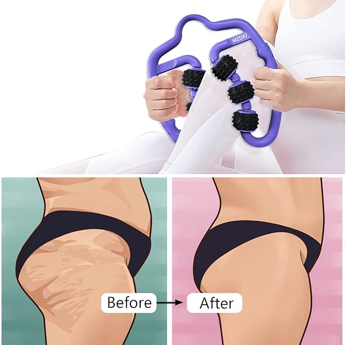 Cellulite Massage Tool Deep Fascia Massager & Dimpled Skin Remover for Legs - Anti-Cellulite Roller Tech with Lymphatic Drainage, Smooth Skin & Pain Relief for Thighs & Buttocks Sculpting-Ruum Studio Home
