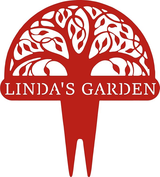 Personalized Tree of Life Metal Garden Sign with Stake, Custom Family Name Sign for Outdoor, Nature Lover Gift-Ruum Studio Home