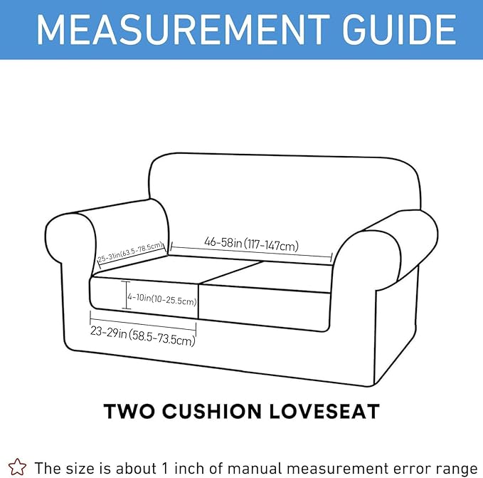 hyha Waterproof Couch Cushion Covers, Stretch Sofa Couch Seat Slipcover for Dog Washable, Non-Slip Waterproof Outdoor Cushion Covers for Patio Furniture Replacement (2 Pieces, Grey)-Ruum Studio Home