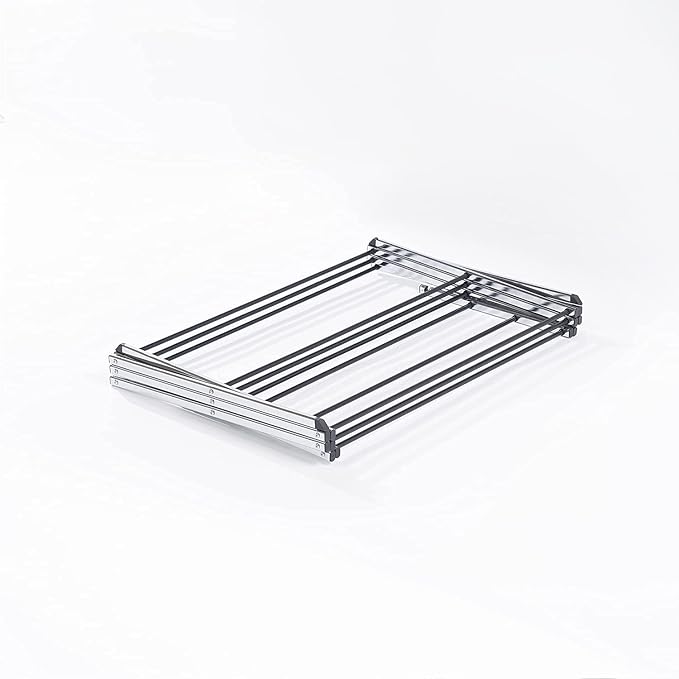 Displays By Jack Portable Collapsible Clothing Dryer Rack, Foldable Drying Rack for Clothes, Lingerie, Towels, Linens, Laundry Home Apartment Must Haves, Metal Chrome Finish-Ruum Studio Home