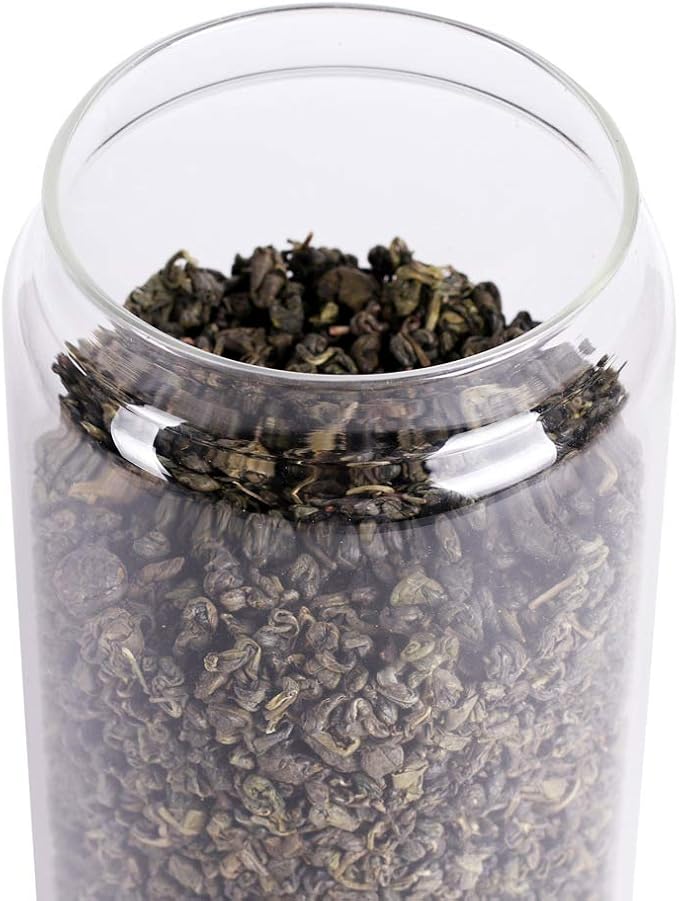 Glass Tea Canister, 25 FL OZ/ 750ml Bulk Food Storage Jar with Airtight Acacia Lid, Glass Food Container for Loose Leaf Tea, Coffee Bean(6 inch high)-Ruum Studio Home