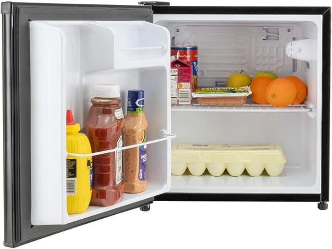 RecPro 1.7 Cu Ft 12V RV Refrigerator | Compact Fridge with Reversible Door, 2L Bottle Door Storage, 7 Temp Settings | Eco-Friendly R600A, Leveling Feet, Wire Shelf | 19.5”H x 17.5”W x 19.8”D-Ruum Studio Home