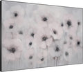 46"x60" Extra Large Framed Wall Art Soft White Poppies Watercolor Floral, Delicate Botanical for Home Living Room Bedroom Decor (Frame Assembly Required)-Ruum Studio Home