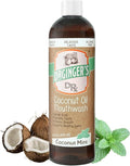 Dr. Ginger’s Coconut Oil Pulling Alcohol Free Mouthwash - Mint Flavor, 14 fl oz Support Gum Health, Tongue, and Teeth Whitening for Adults, Fluoride Free, All-Natural Oil and Xylitol for Bad Breath-Ruum Studio Home