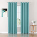 ChrisDowa Blackout Curtains 108 inches Long for Bedroom - 2 Panels Set Grommet Thermal Insulated Room Darkening Curtains for Living Room (Aqua, 52 x 108 Inch)-Ruum Studio Home