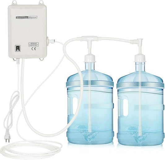 Bottle Water Dispenser Pump System, 20ft 110V AC US Plug High Flow Bottled Water Dispensering with Dual Inlet for Home Kitchen Coffee Tea Machines Water Dispenser Ice-Maker Refrigerator-Ruum Studio Home