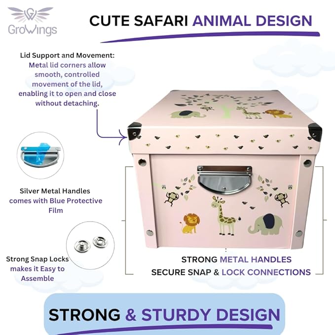 GroWings Baby Keepsake Box - Large Memory Storage for Newborns, Suitable for Boys and Girls, Strong, Durable, and Collapsible Gifts-Ruum Studio Home