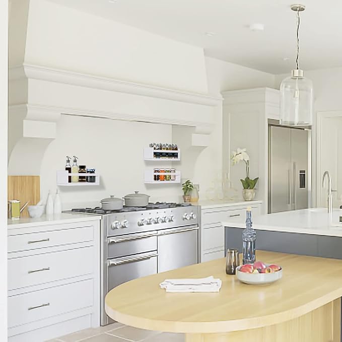 AZSKY Floating Bookshelf for Kids Room White Nursery Shelves Picture Ledge Wall Shelves for Bathroom Decor Kitchen Spice Rack Book Shelf Photo Organizer for Baby Nursery Décor 16 Inch Set of 3-Ruum Studio Home