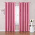 ChrisDowa Blackout Curtains 70 inches Wide for Bedroom - 2 Panels Set Extra Wide Grommet Thermal Insulated Room Darkening Curtains for Living Room (Pink, 70 x 84 Inch)-Ruum Studio Home