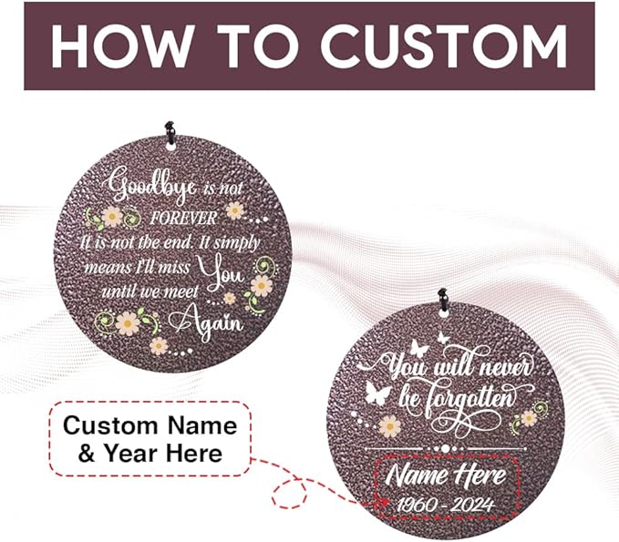 Personalized Sympathy Wind Chimes Gift, Memorial Wind Chimes, for Loss of Loved One Prime, Bereavement/Sympathy/Memorial Gift for Loss of Mother Father Husband Condolence Remembrance-Ruum Studio Home