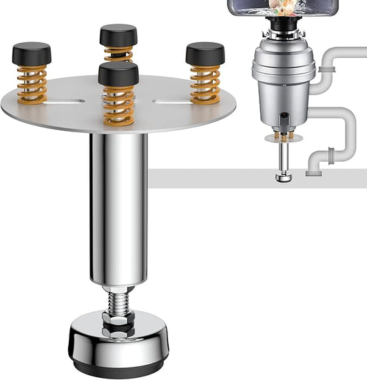 Garbage Disposal Support, Adjustable Spring Shock Absorber Bracket (5.91-7.87 inches), Holds Up tp 440lbs, Stainless Steel Noise Reduction Installation Kit-Ruum Studio Home