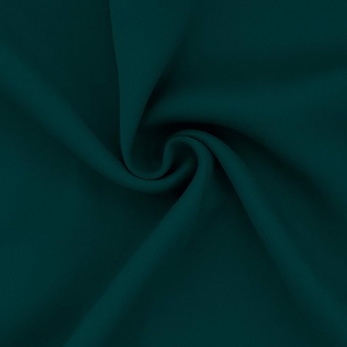 Easy-Going Blackout Curtains for Bedroom, Solid Thermal Insulated Grommet and Noise Reduction Window Drapes, Room Darkening Curtains for Living Room, 2 Panels (52x108 in,Deep Teal)-Ruum Studio Home