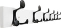 SKOLOO 39-Inch White Wood Coat Rack Wall Mount with 6 Triple Hooks - Ideal for Family Entrances, Classrooms, and Pet Supplies Storage - Perfect Coat Hooks for Wall, Pack of 2-Ruum Studio Home