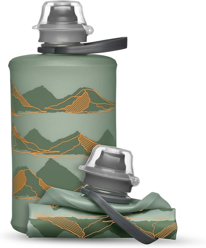 HydraPak Stow - Collapsible Backpacking Water Bottle (350ml, 500ml, 1L) - BPA Free, Ultra Light, Spill-Proof Twist Cap-Ruum Studio Home