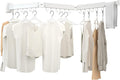 Clothes Drying Rack, Laundry Drying Rack Wall Mount, 3-Fold Wall Mounted Clothes Drying Racks for Hanging Clothes, Foldable & Sturdy Space Saver for Laundry Room -White-Ruum Studio Home