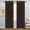 Easy-Going Blackout Curtains for Bedroom, Solid Thermal Insulated Grommet and Noise Reduction Window Drapes, Room Darkening Curtains for Living Room, 2 Panels(46x84 in, Dark Brown)-Ruum Studio Home