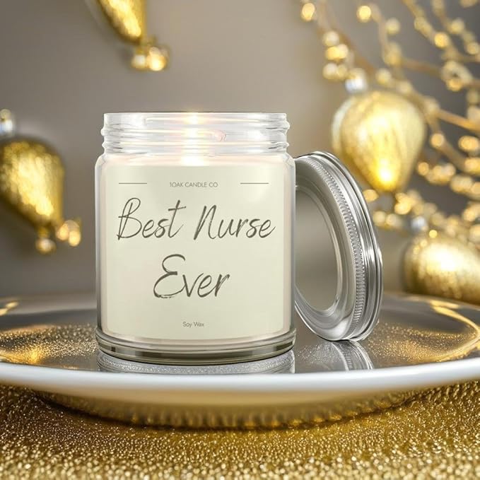 1OAK Vanilla Scented Nurse Candle - Best Nurse Gifts for Women, Men - RN Graduation Gift-Ruum Studio Home