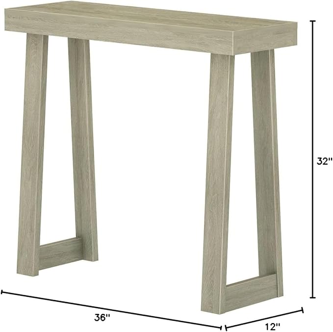 Plank+Beam Solid Wood Console Table, 36 Inch, Sofa Table, Narrow Entryway Table for Hallway, Behind The Couch, Living Room, Foyer, Easy Assembly, Seashell-Ruum Studio Home