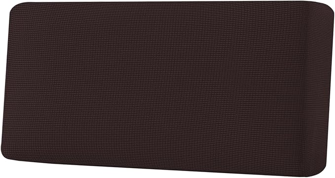 H.VERSAILTEX Super Stretch Individual Seat Cushion Covers Sofa Covers Couch Cushion Covers Slipcover Sets Thick Jacquard Textured Twill Fabric (1 Piece Sofa Cushion Cover, Chocolate)-Ruum Studio Home