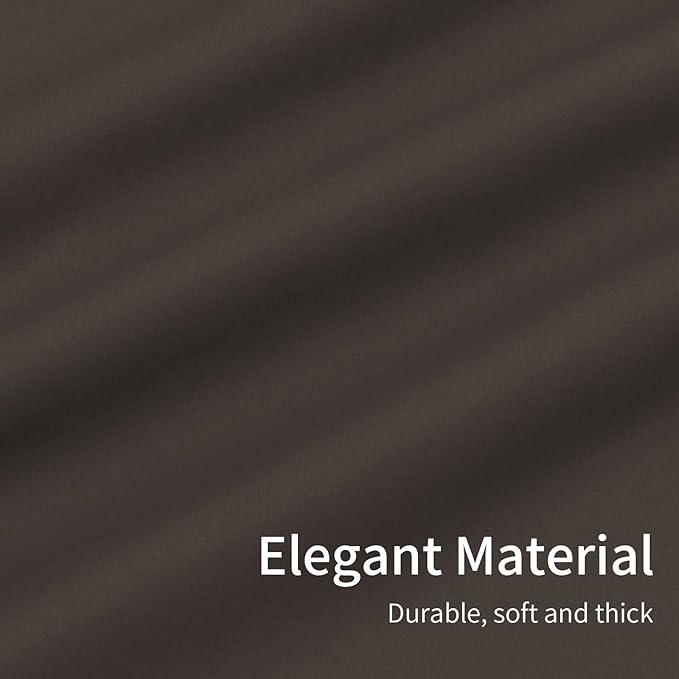 Easy-Going Blackout Curtains for Bedroom, Solid Thermal Insulated Grommet and Noise Reduction Window Drapes, Room Darkening Curtains for Living Room, 2 Panels(46x63 in, Taupe)-Ruum Studio Home