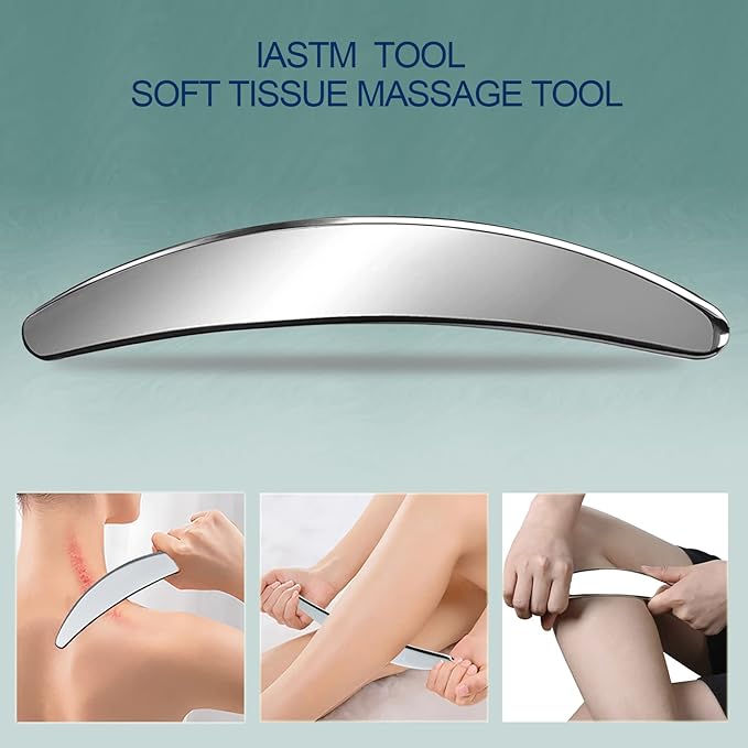 BYYDDIY 3 in 1 Stainless Steel Muscle Scraper Tools Set,Scraping Massage Tools for Physical Therapy,Derma Edge & GuaSha Massage Scraper Tool-Ruum Studio Home