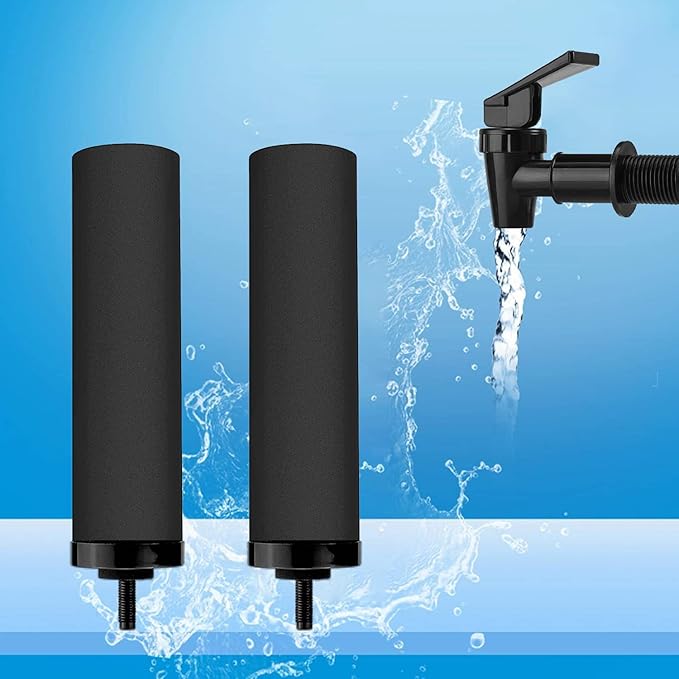 Huining 4PCS Black Filters for Purification Unit Filter Replacement Household Bucket Filtration System Gravity Water Filter System Purifier Survival-Ruum Studio Home