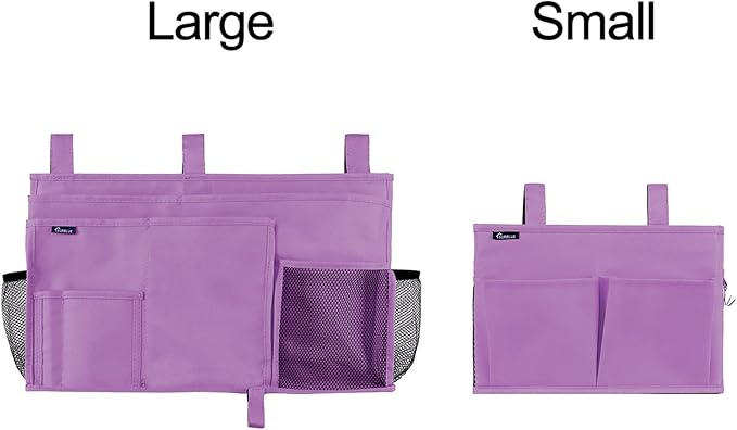Surblue Caddy Hanging Organizer Bedside Storage Bag for Bunk and Hospital Beds, Purple, Small-Ruum Studio Home