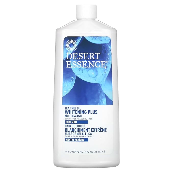 Desert Essence Mouthwash, Tea Tree Whitening Mint, 16 Fluid Ounce-Ruum Studio Home