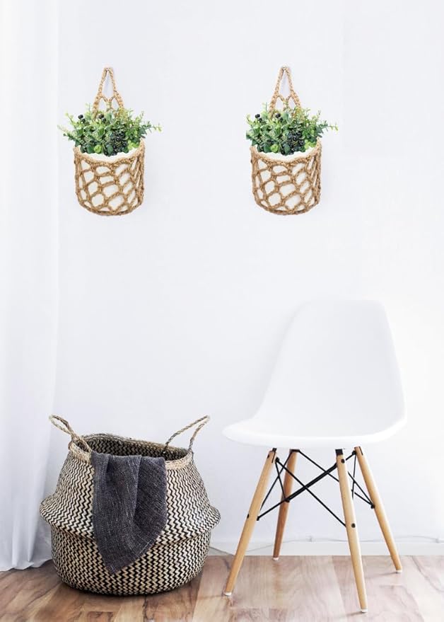 2PK Wall Planters for Indoor Plants, Macrame Plant Hanger | Wall Planter, Plant Hanger, Hanging Planter (2PK, for 6 inch Pot)-Ruum Studio Home