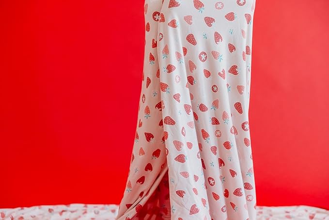Copper Pearl Jumbo 3-Layer Baby Blanket: Soft Quilts for Boys & Girls | Breathable, Cozy Toddler Blanket | Newborn Quilt | 46x46 Premium Polyester/Rayon | Strawberry-Ruum Studio Home