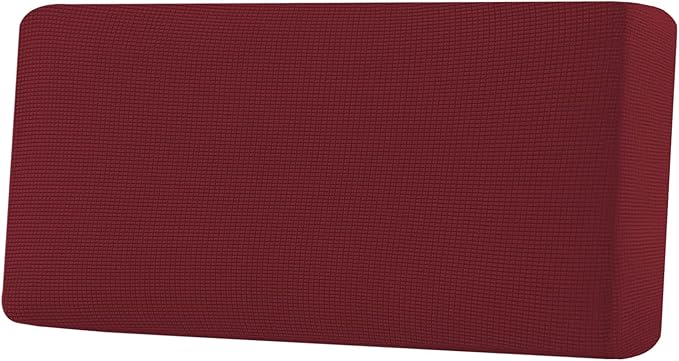H.VERSAILTEX Super Stretch Individual Seat Cushion Covers Sofa Covers Couch Cushion Covers Slipcover Sets Thick Jacquard Textured Twill Fabric (1 Piece Sofa Cushion Cover, Burgundy Red)-Ruum Studio Home