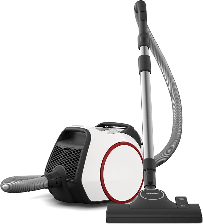 Miele Boost CX1 PowerLine SNRF0 Bagless Canister Vacuum Cleaner in Lotus White, Compact-Ruum Studio Home