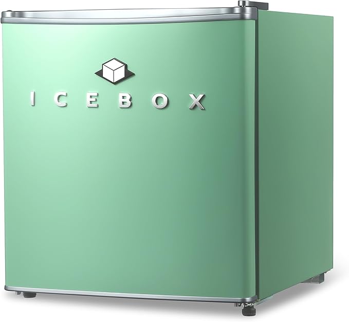 IBCR17MNT Compact, Energy Star Certified Small, Single Door Mini Fridge with Freezer Refrigerator, Standard (1.7 cu ft), Mint Green-Ruum Studio Home