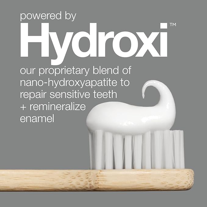 Davids Hydroxi™ Fluoride Free Nano Hydroxyapatite Toothpaste for Remineralizing Enamel & Sensitive Relief, Whitening, Antiplaque, SLS Free, Natural Peppermint, 5.25oz, Made in USA (3 Pack)-Ruum Studio Home