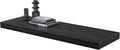 Large Floating Shelves for Wall Set of 1 Wooden Wall Shelves 24 in x 12.75 in x 2 in Room Decor Long Shelf with Invisible Wall Mount Bracket for Bedroom Kitchen Living Room Black Wood-Ruum Studio Home