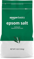Amazon Basics Epsom Salt Soaking Aid, Rosemary & Mint Scent, 3 pound (Pack of 1) (Previously Solimo)-Ruum Studio Home