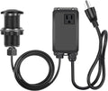 Garbage Disposal Air Switch Kit, Garbage Disposal Button, Sink Top Waste Disposer On/Off Switch, Matte Black (Stainless Steel Cover), UL Listed Air Switch Compatible with All Garbage Disposals-Ruum Studio Home