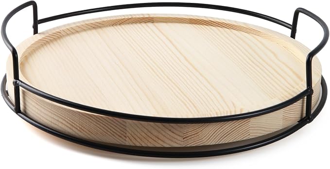 10" Wooden Lazy Susan,Round Wooden Lazy Susan Organization for Dining Table,Storage for Dining Table,Home Decor,Spices Organizer,1PC-Ruum Studio Home