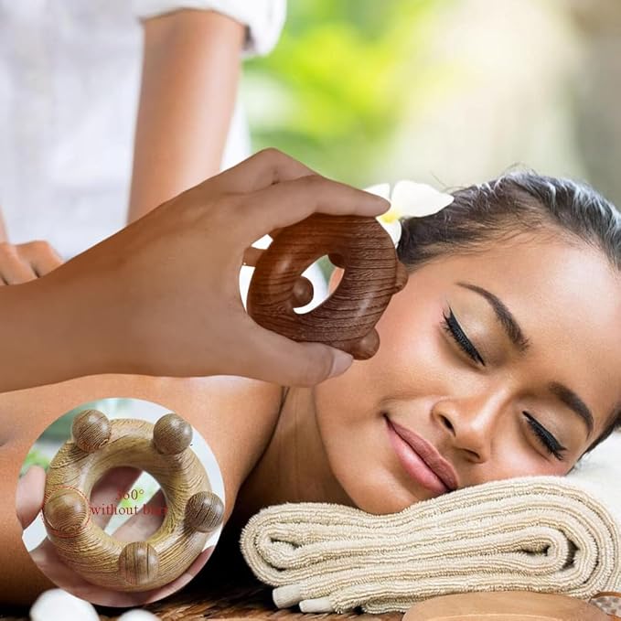 Wood Therapy Abdominal Massage Tools,Lymphatic Drainage Massager, Body Sculpting Scraping Tools for Muscle Pain Relief, Anti Cellulite, Body Contouring and Shaping-Ruum Studio Home