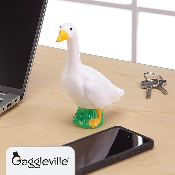 Fox Valley Traders Gaggleville Desktop Goose 7" H Statue-Ruum Studio Home
