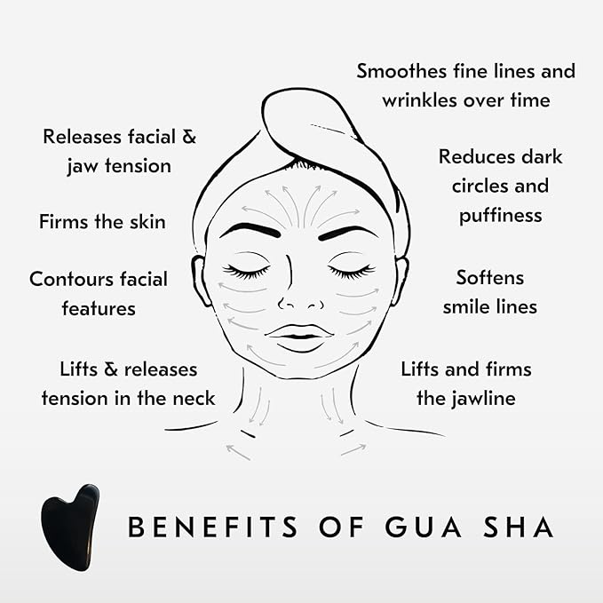 Mount Lai Obsidian Gua Sha Facial Tool – The Stone of Transformation – 100% Genuine Black Obsidian Stone Face Sculpting Tool for Lymphatic Drainage, Puffiness Reduction & Jaw Tension Relief-Ruum Studio Home