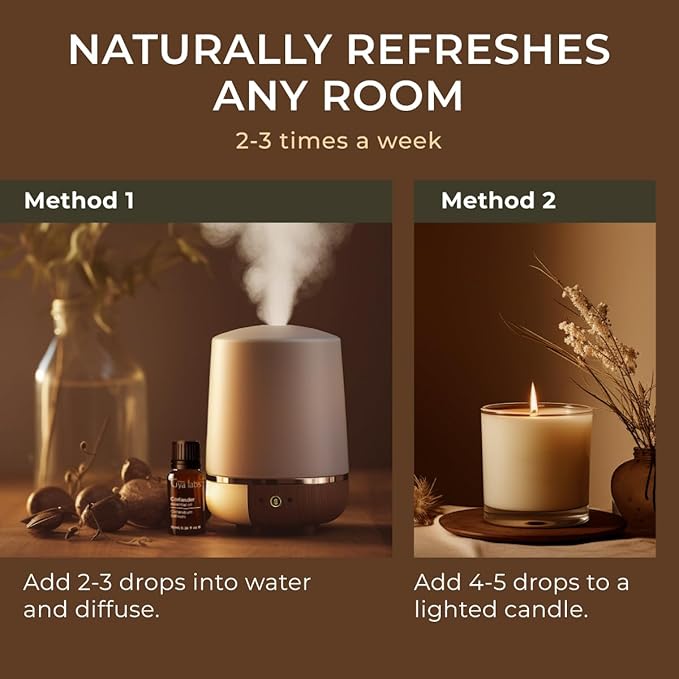 Gya Labs Coriander Essential Oil for Diffuser - 0.34 Fl Oz - 100% Pure Natural Coriander Oil for Skin, Aromatherapy, Skincare Massages & Candle Making Scent-Ruum Studio Home